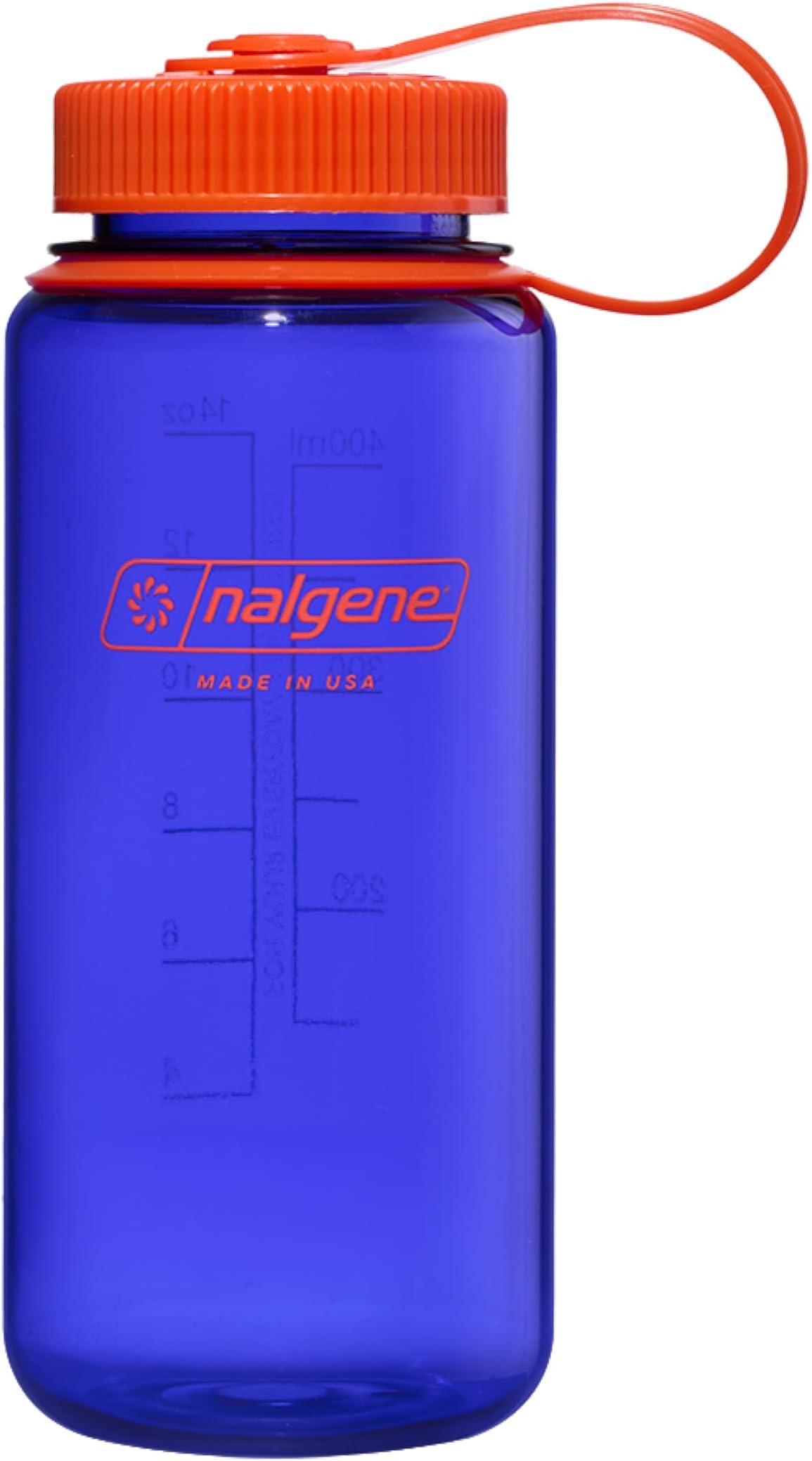 Nalgene 16 oz Wide Mouth Water Bottle | Slim Cup Holder Size, BPA-Free, Durable &amp; Leak Proof, Lightweight Travel Bottle, Periwinkle (Pack of 6)