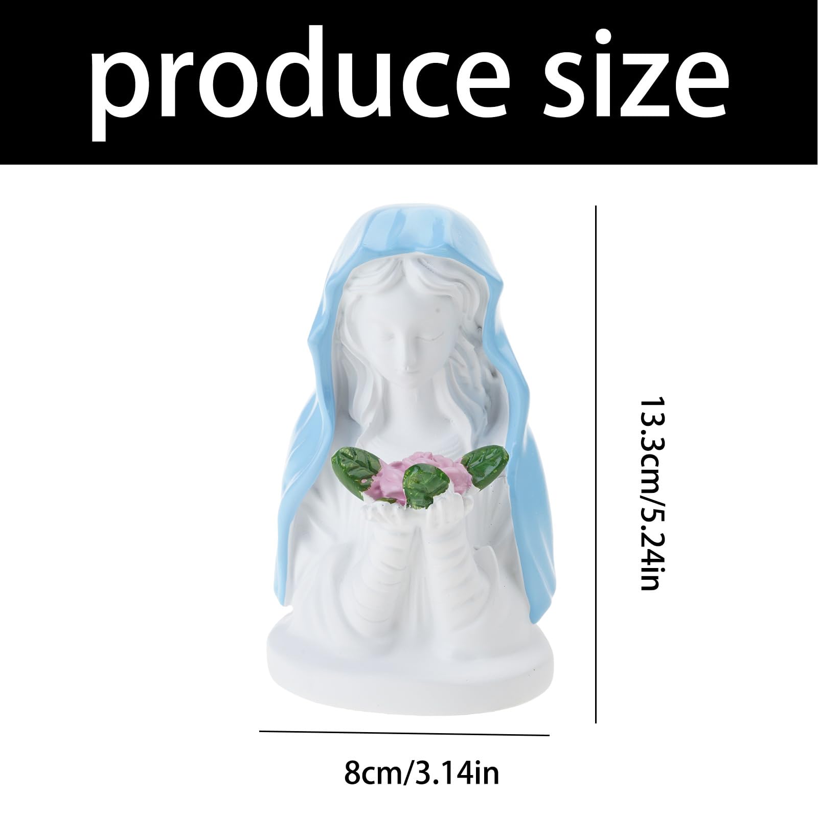 Lampada da Tavolo Decorativa da Tavolo con Luce Notturna per la | Elegante lampada con statua religiosa per la camera da letto della casa cattolica, ornamento decorativo, regalo