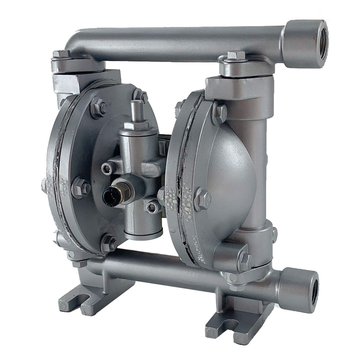 TABODD 12GPM Air-Operated Double Diaphragm Pump 115 PSI, Aluminum Alloy Dual Diaphragm Air Pump for Chemical Indutrial Liquid Low Viscosity Petroleum Fluids, 1/2" Inlet & Outlet