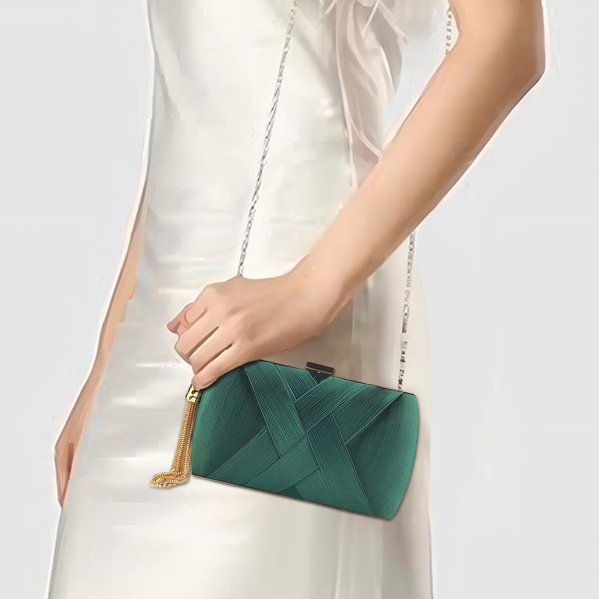 Bolsa Clutch Festa Feminina Verde Poliéster Textura Tramado Woven Mão Ombro Transversal Com Correntes Removíveis em promoção! Veja a oferta e mais achadinhos de Bolsas 5 Hoje é o melhor dia para comprar Bolsa Clutch Festa Feminina Verde Poliéster Textura Tramado Woven Mão Ombro Transversal Com Correntes Removíveis com aquele preço maroto! Promoção! Aproveite a oferta! 5