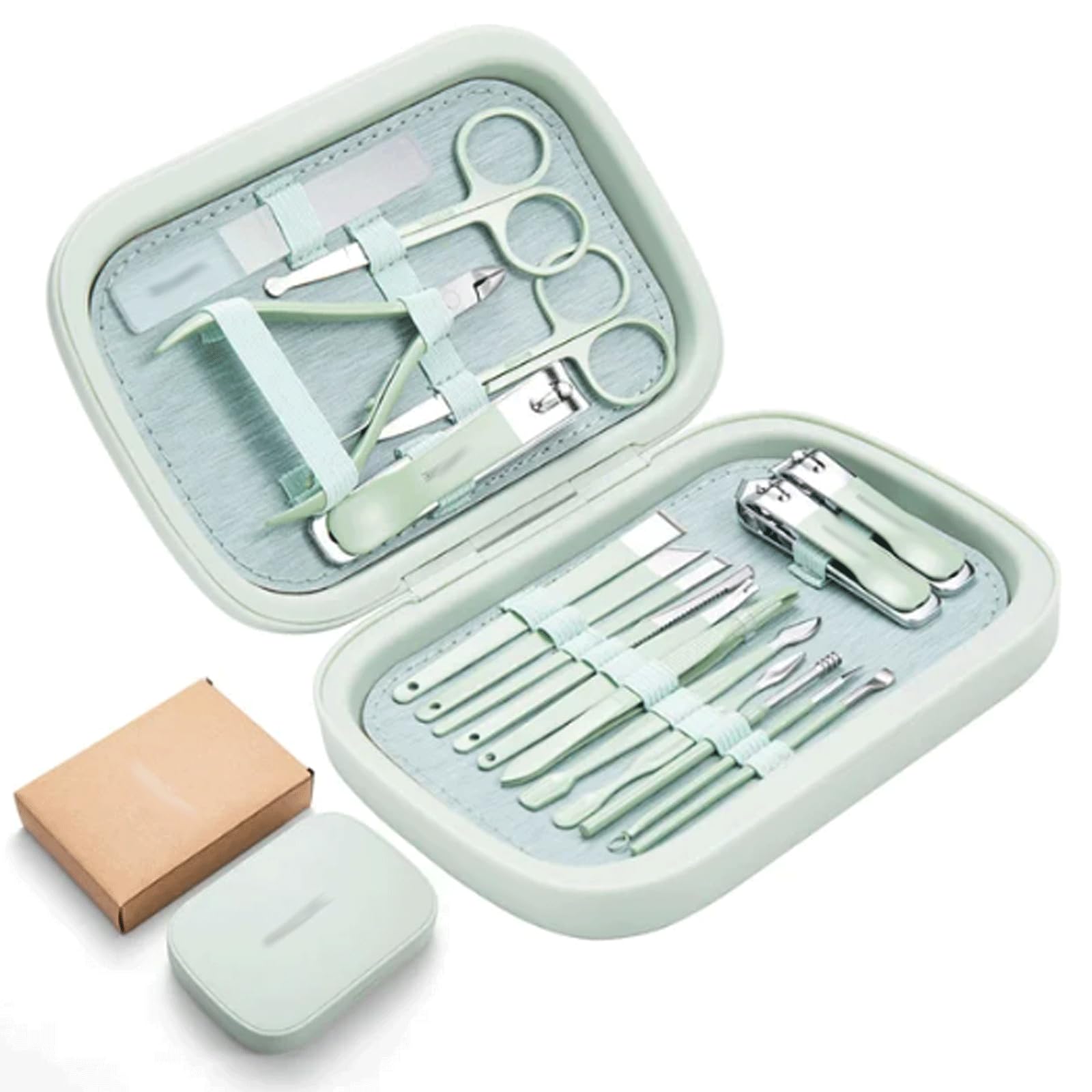 Kit de Herramientas de Corte de cortaúñas 18 en 1, Juego de manicura y pedicura, Herramientas de Cuidado de manicura y Belleza para el Cuidado Personal Diario Juego de manicura