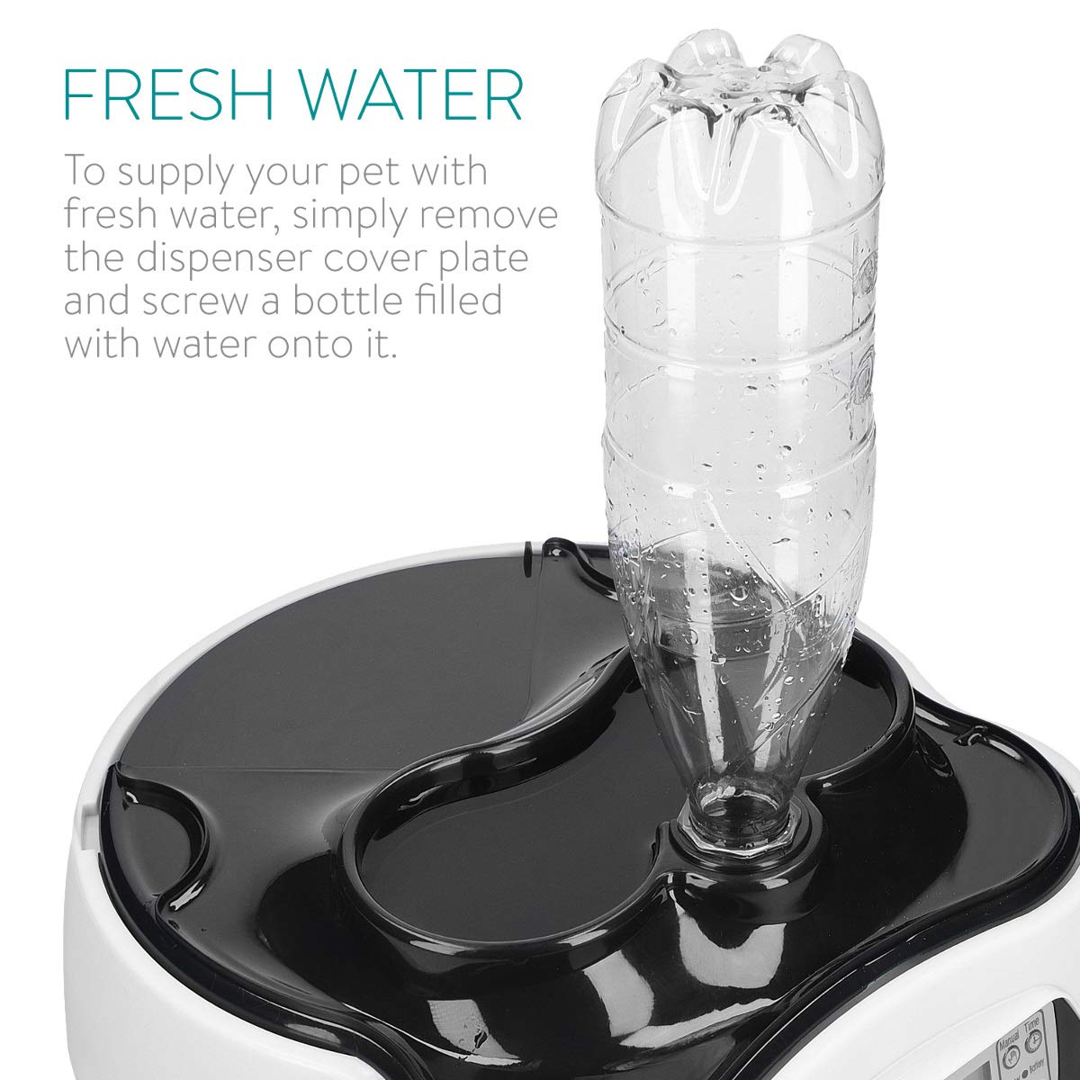 Automatischer Futterspender Für Katzen & Hunde - Digitaler Timer Mit 4 Futterfächern à 240ml