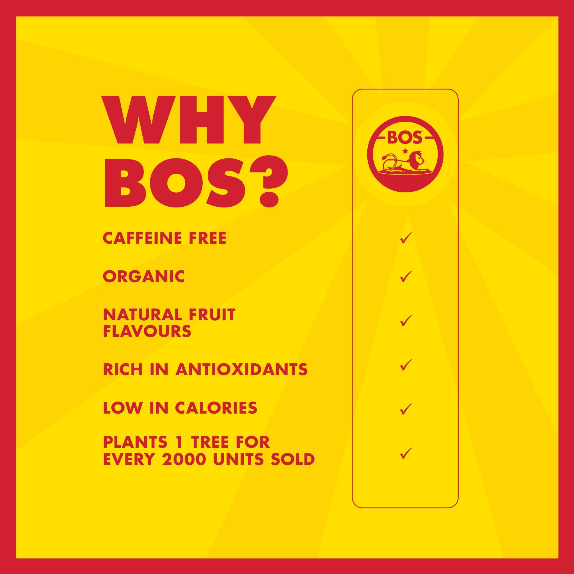 BOS Organiczna herbata mrożona RooiBOS o smaku cytrynowym bez kofeiny, orzeźwiający i naturalnie słodzony napój herbaciany, 250 ml (12 sztuk)
