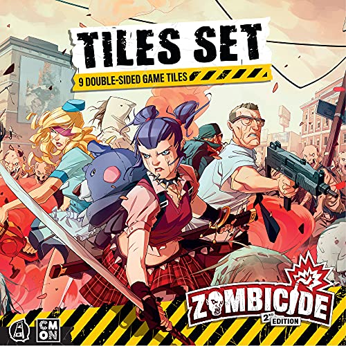 Zombicide 2nd Edition Tiles Set Strategy Board Game Cooperative Game for Teens and Adults Zombie Board Game Ages 14+ 1-6 Players Avg. Playtime 1 Hour Made by CMON, Various, (ZCD007)