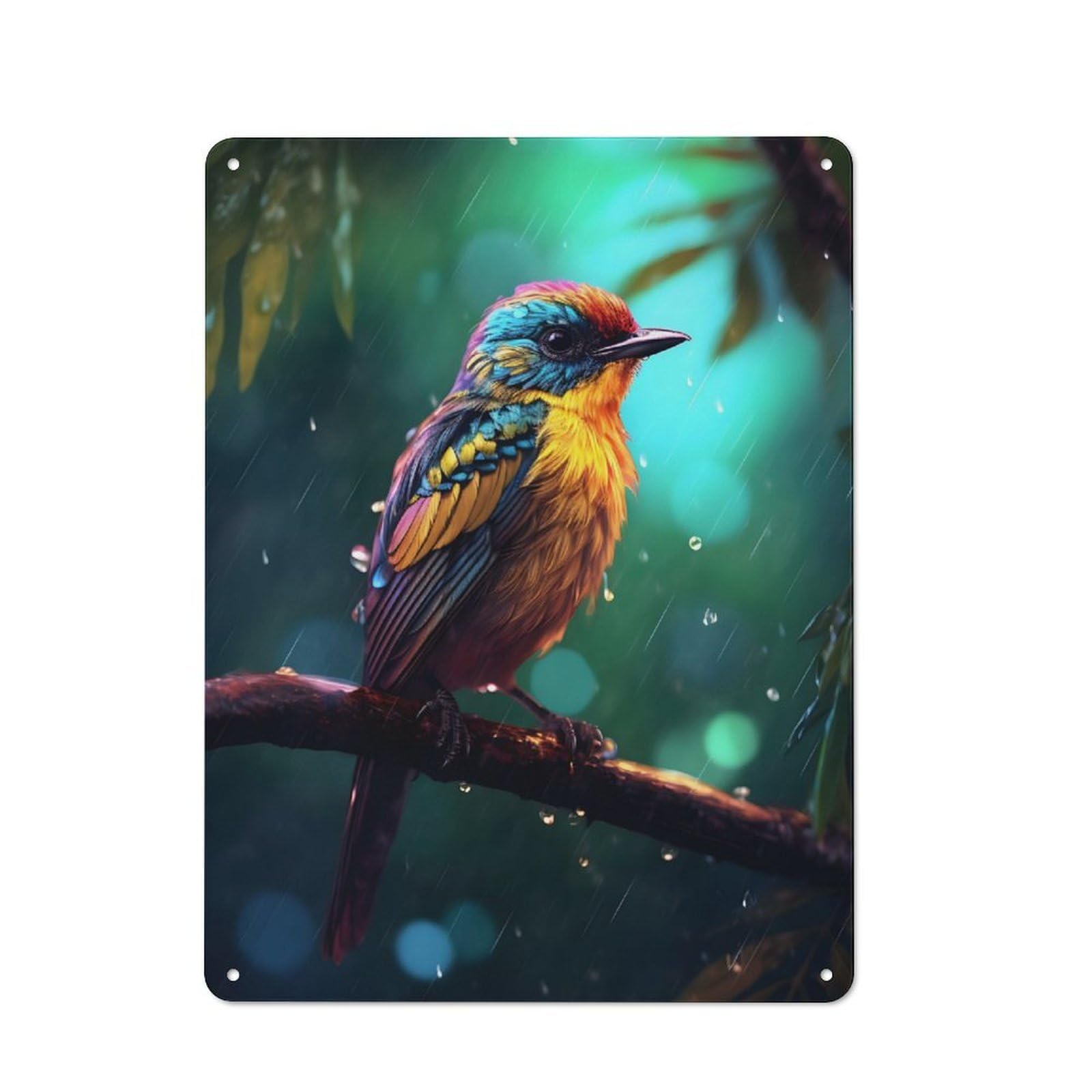 Epic Rainy Kookaburra Metal Gift Sign 40x30cm, Decorative Room Wall Plaque for Bedroom, Kitchen, Office Or Living Room