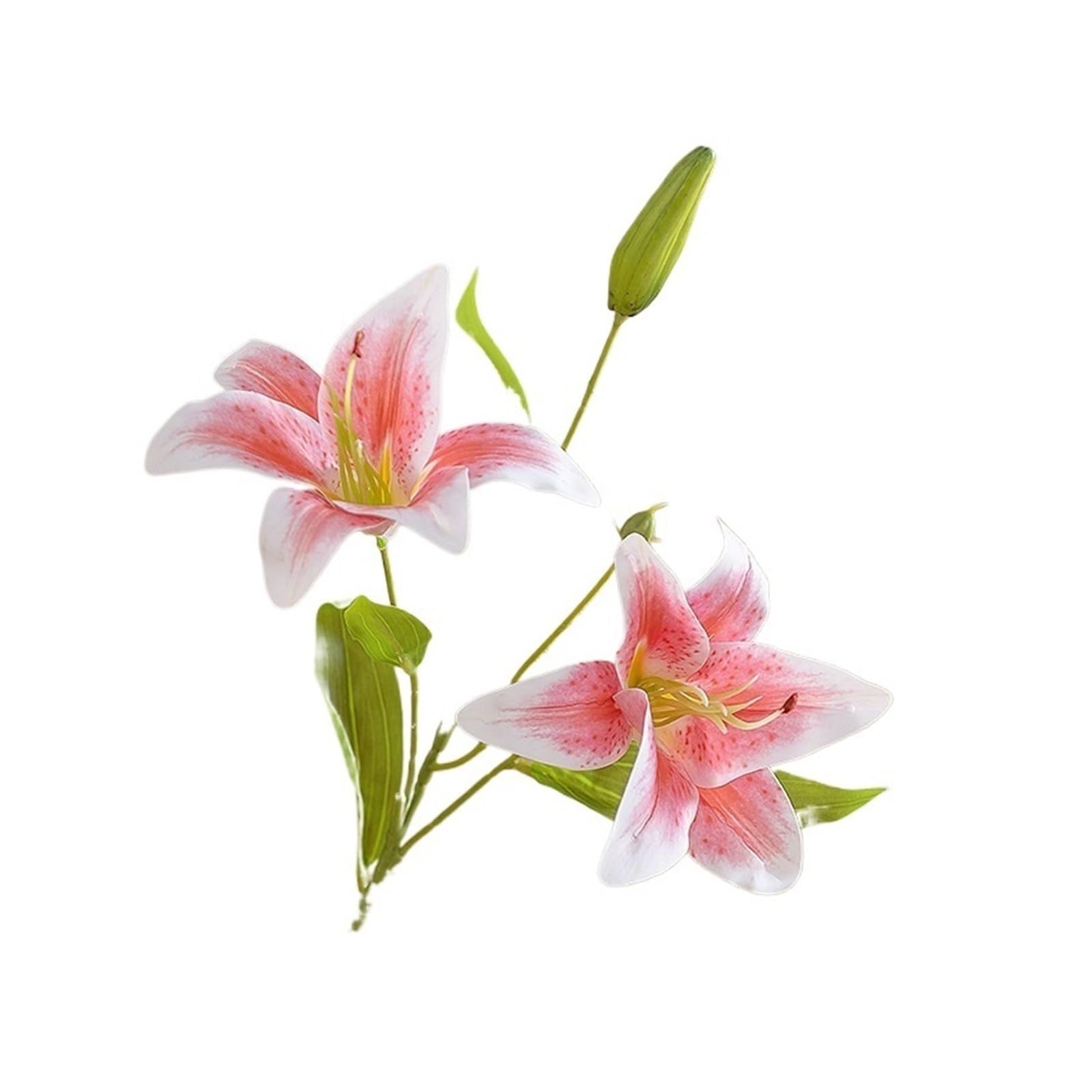Casetlong 5Pcs Fake Flowers Artificial For Home Decor Party Table Wedding Bouquet(Pink lily)