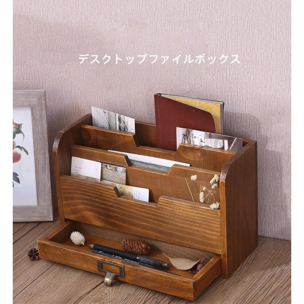 Amazon.co.jp: 【ChopEase】レターラック 書類トレイ 木製デスク