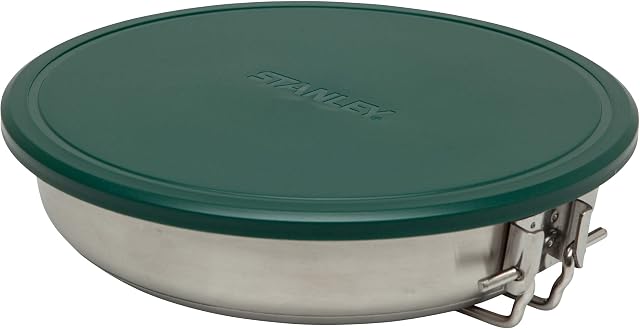 Stanley Adventure All-In-One Fry Pan Set - Stainless Steel Camp Cookware - 9 Piece Camping Cooking and Utensil Set - Lightweight Fry Pan Set for Backpacking, Hiking and Camping