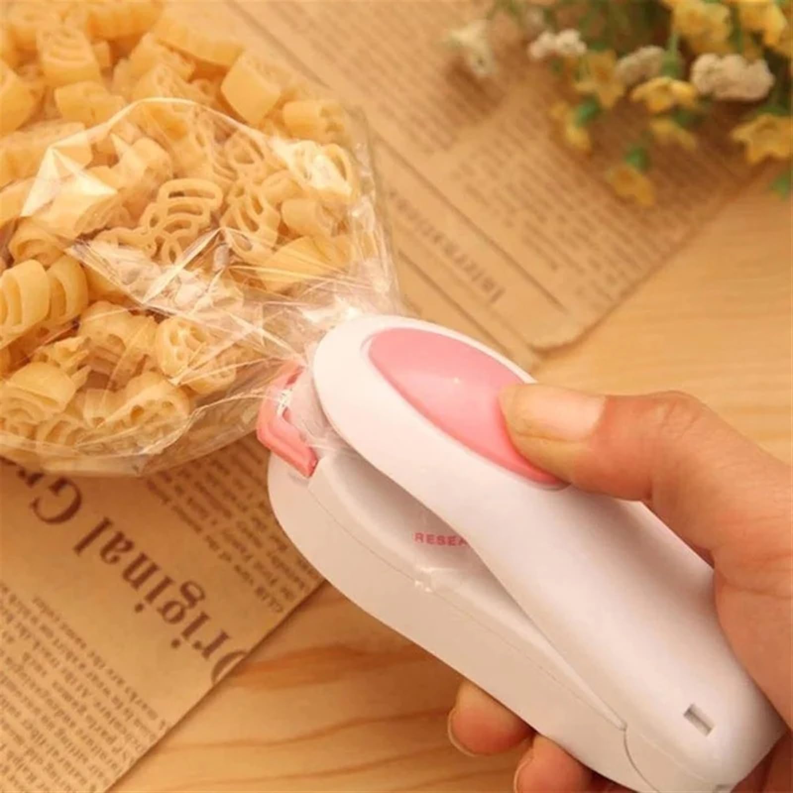 Sigillatura dei sacchi Macchina sigillatrice, Termosigillatrice portatile Sigillatrice for sacchetti di plastica for conservare in cucina Snack alimentari Frutta e verdura Accessori for la casa(Yello