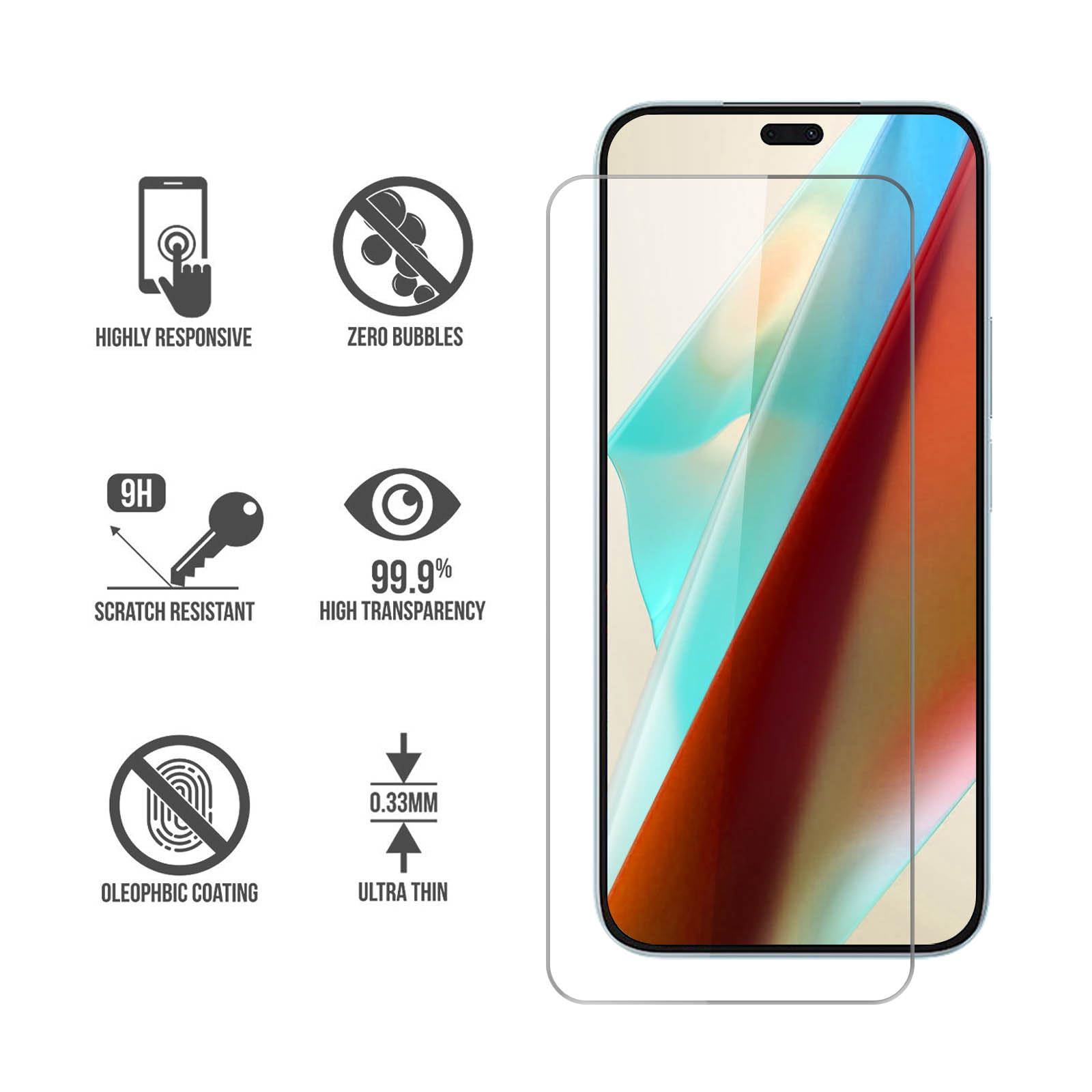 TailTech Case and Screen Protector for HONOR 200 Lite Screen Protector and Case HONOR 200 Lite Case and Tempered Glass,Brushed Stripe TPU Phone Cover with Shockproof Protection Black - Image 4