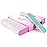 25PCS Mini Size PANA Professional Double Sided Nail Files - Pink&Teal, 100/180 Grit - Emery Board Nail Buffering File Manicure Pedicure Nail Polisher Washable