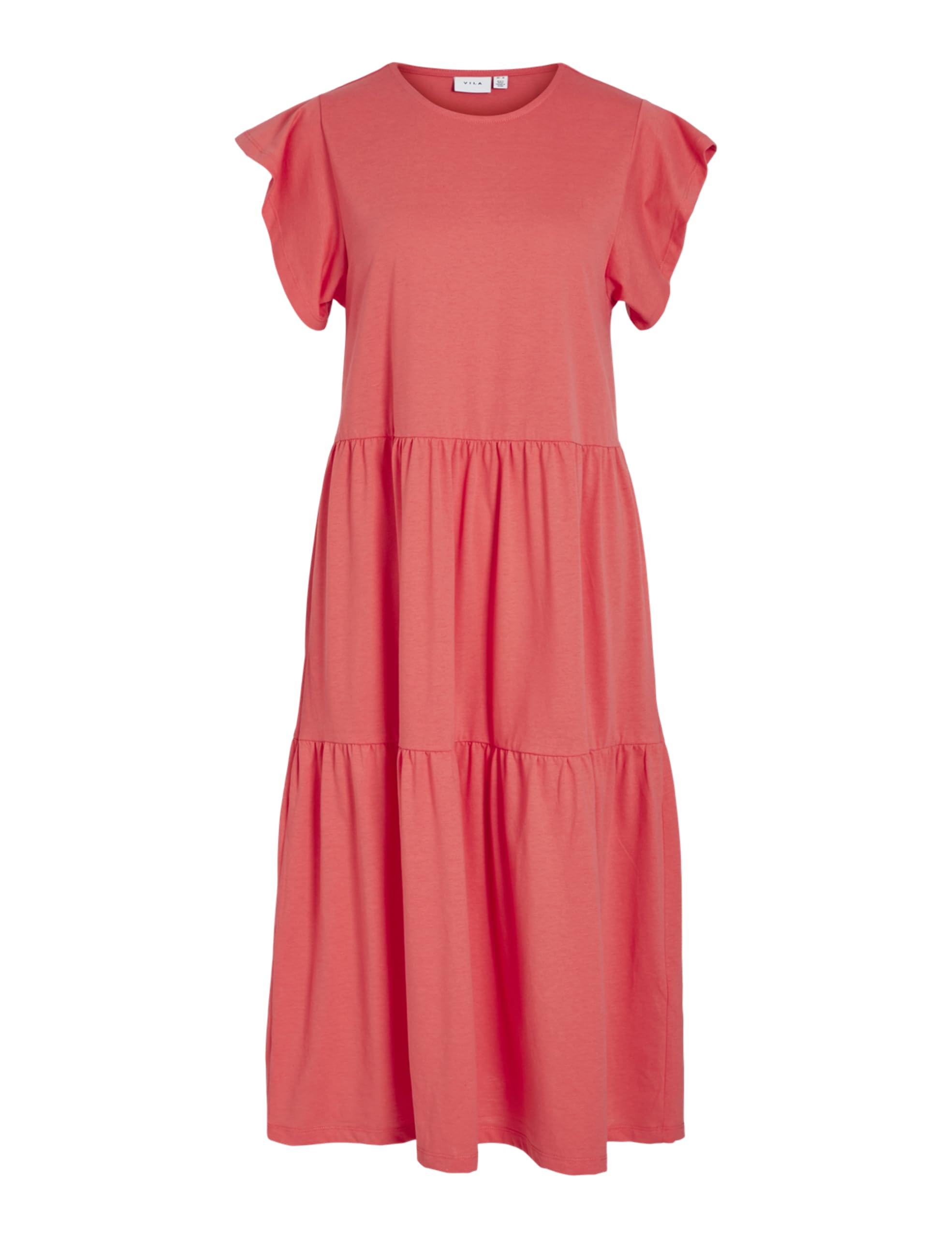 Vila Women's Visummer S/S Midi Dress Noos, Dubarry, XS