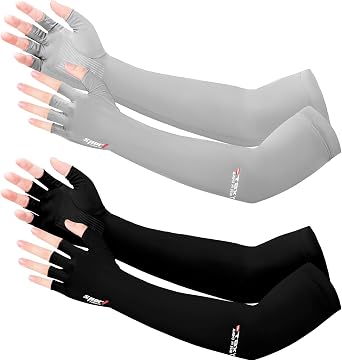 UV Protection Gloves - Non Slip Sunblock Gloves for Summer Outdoor Fishing & Driving L Size