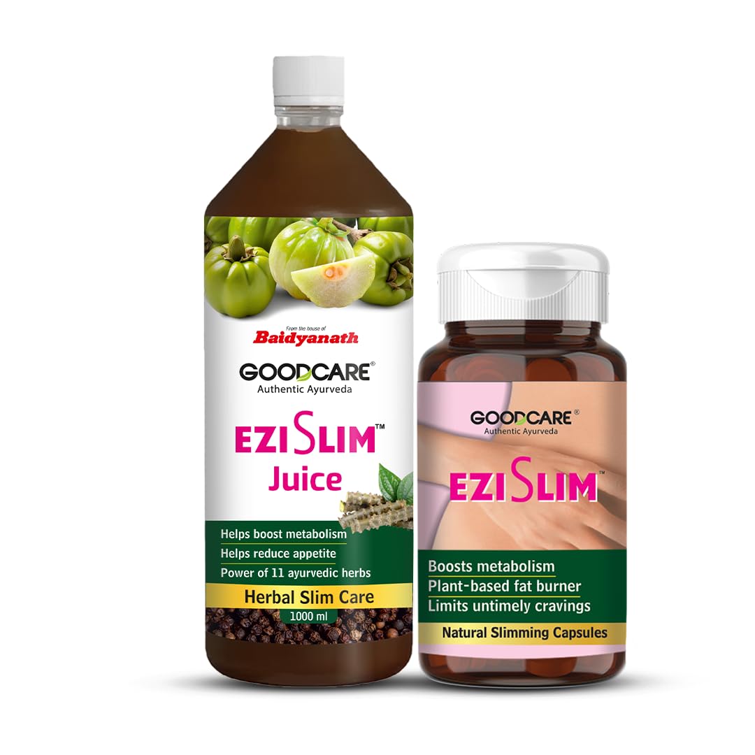 Goodcare Ezi Slim Complete Care Pack | Ayurvedic Juice & Capsules | Gentle Weight Loss & Inner Balance-image-45