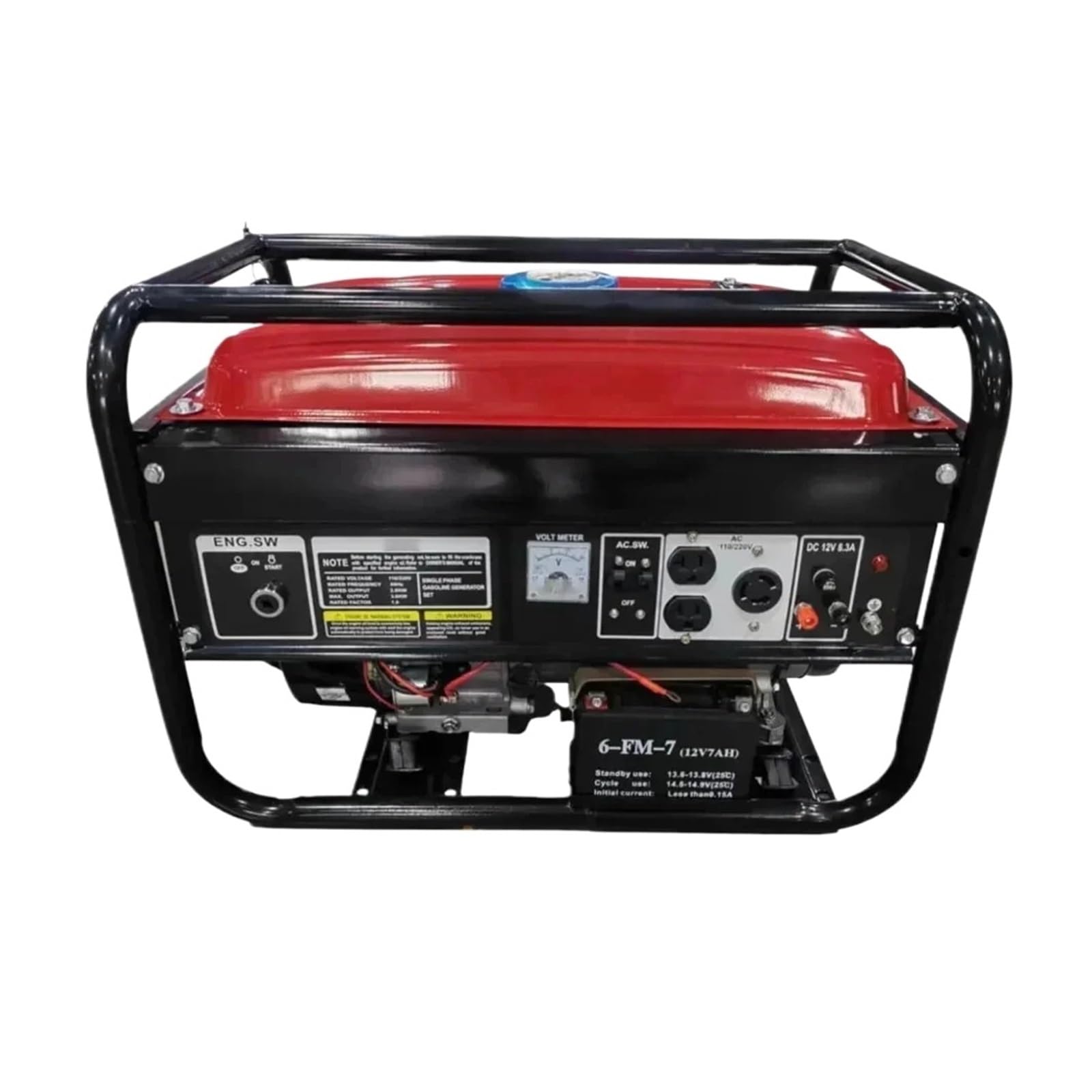 Generatore di avviamento elettrico portatile da esterno piccolo 110V 2.2KW 7HP | Pannello da campeggio doppia alimentazione senza pneumatici