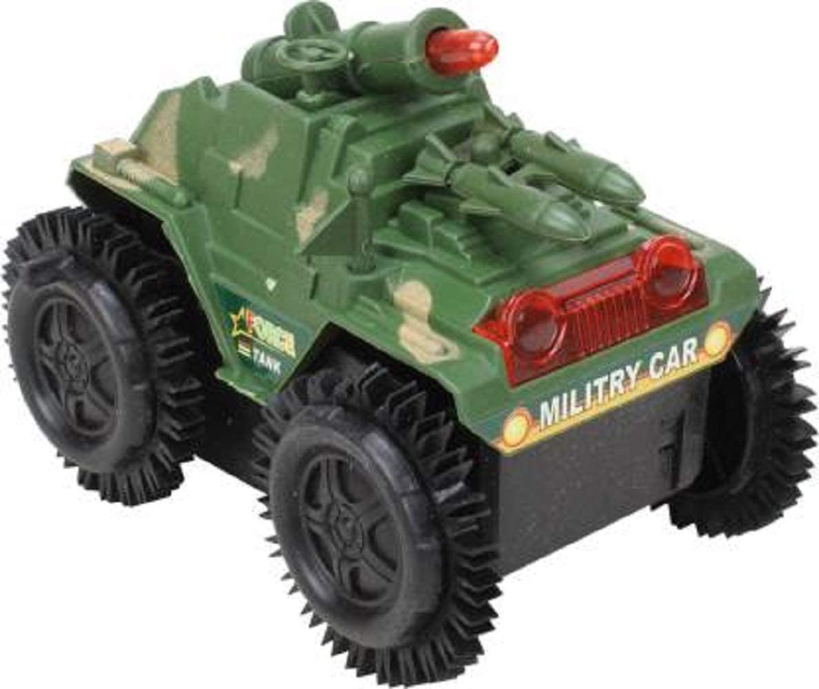 Kid' S Military Shade Battery Operated Tumbling Tank Toy (Multicolor) Tank Toy2 1