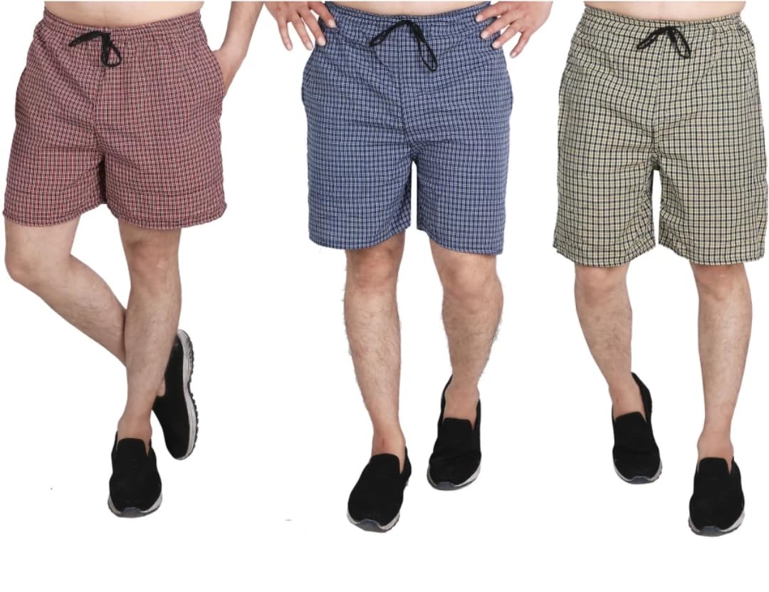 FRAXIER Men Multicolor Cotton Blend Boxer Shorts Pack of 3-image-20