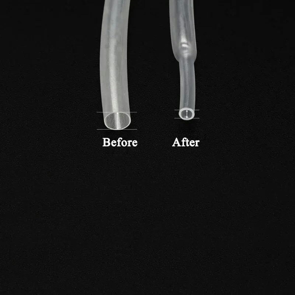 1~50m 2:1 Tubo termorretráctil termorretráctil Diámetro transparente 0,6 mm ~ 150 mm Reparación de cables DIY Protector de cable Manguito Tubo de envoltura-20 mm-50 metros
