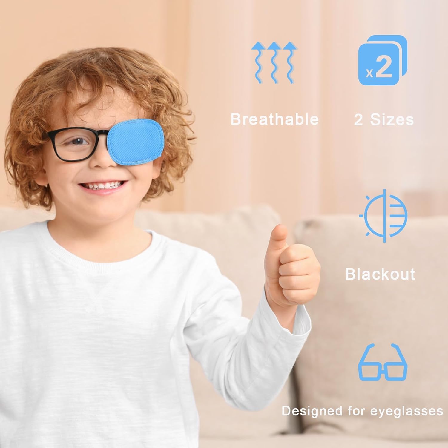 Full Coverage Kids Eye Patch For Glasses, Reusable Patch For Lazy Eye Treatment, Amblyopia Therapy, Strabismus Care And Vision Training - View #14
