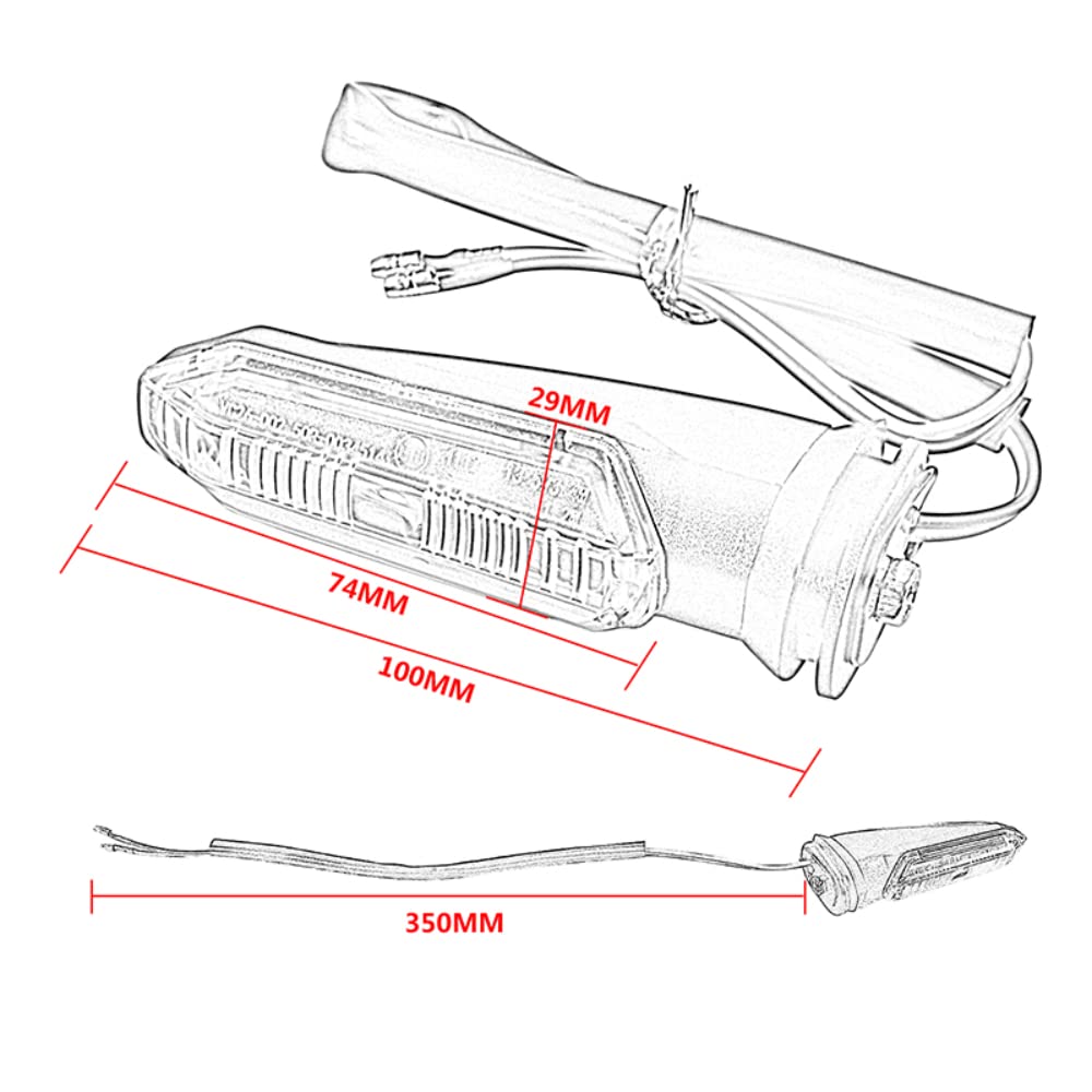 ESPEEDMTC for Honda CB500X CB500F CBR500R 2019-2022 Turn Signals Front Rear Light Shift Taillights Blinker Indicator Motorcycle Acessories Parts (Clear Shell)