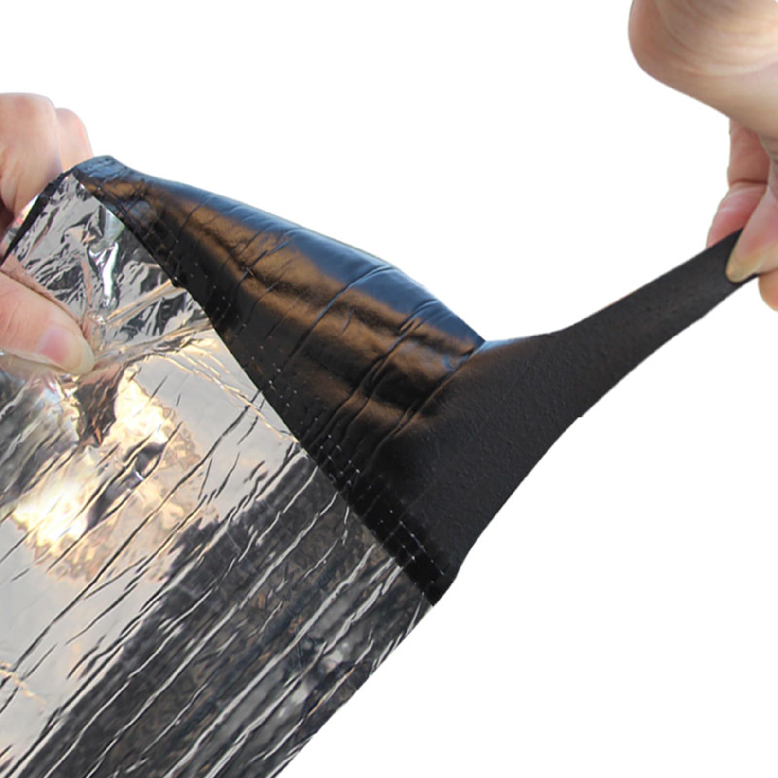 Cinta de Asfáltica Impermeable Autoadhesiva,Cinta Selladora de Aluminio,Cinta de Reparación Para Fugas de Techo,Reparación De Grietas,Ruptura De Tuberías,Plata (0.7x3m)