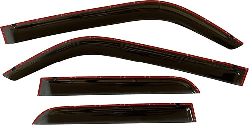 Miniatura 7 de Deflectores de visera de ventana lateral con cinta ahumada, protectores de lluvia 2005-2023, compatibles con Toyota Tacoma Double Cab 2022 2021 2020