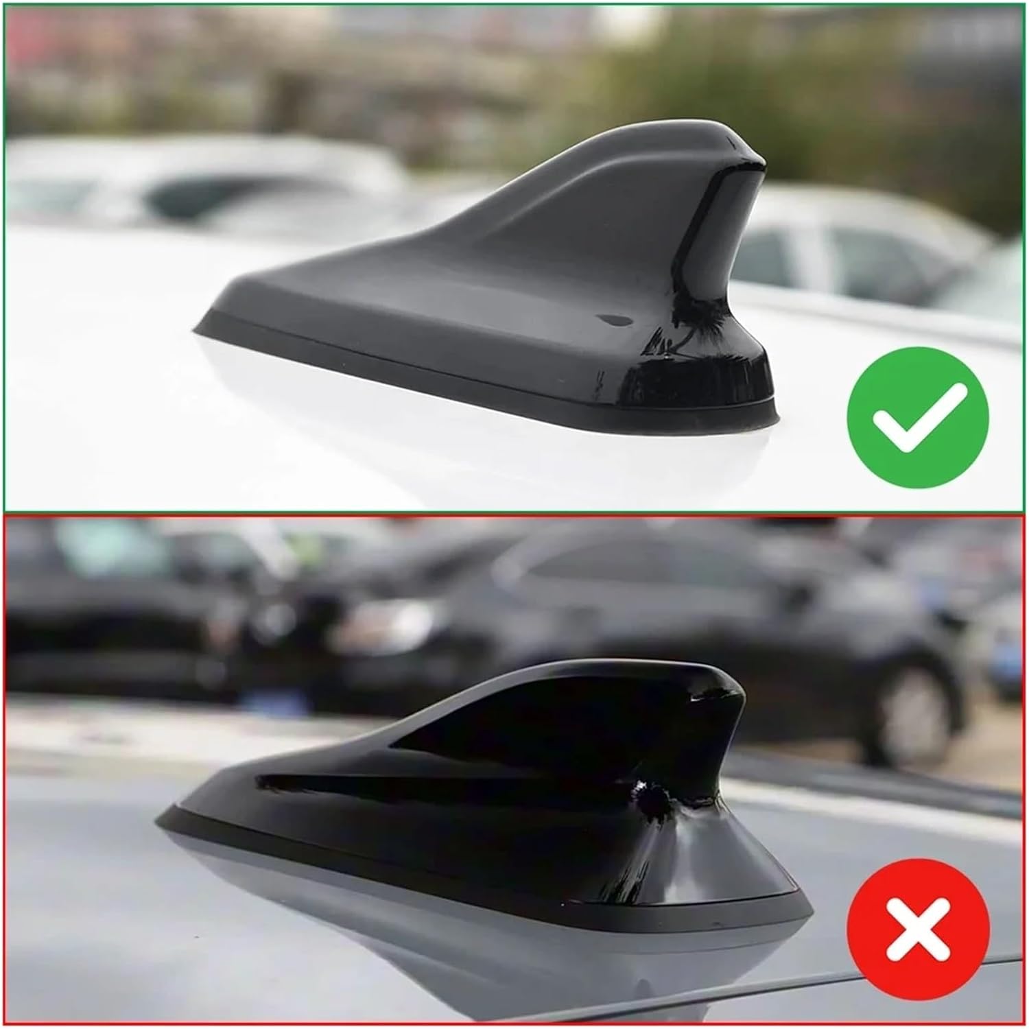 Carbon Fiber Roof Panel Shark Antennna Aerial Cover Compatible For Golf MK8 2021 2022 2023 Protection Car Exterior Modification No-Drill Adhesive Install(Glossy)