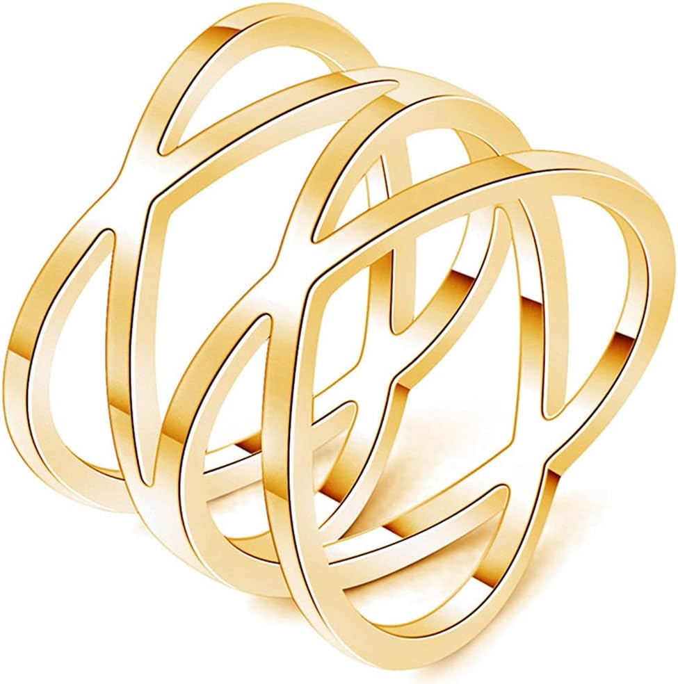 Jude Jewelers Stainless Steel Braided Woven Knot Wave Statement Anniversary Cocktail Party Ring