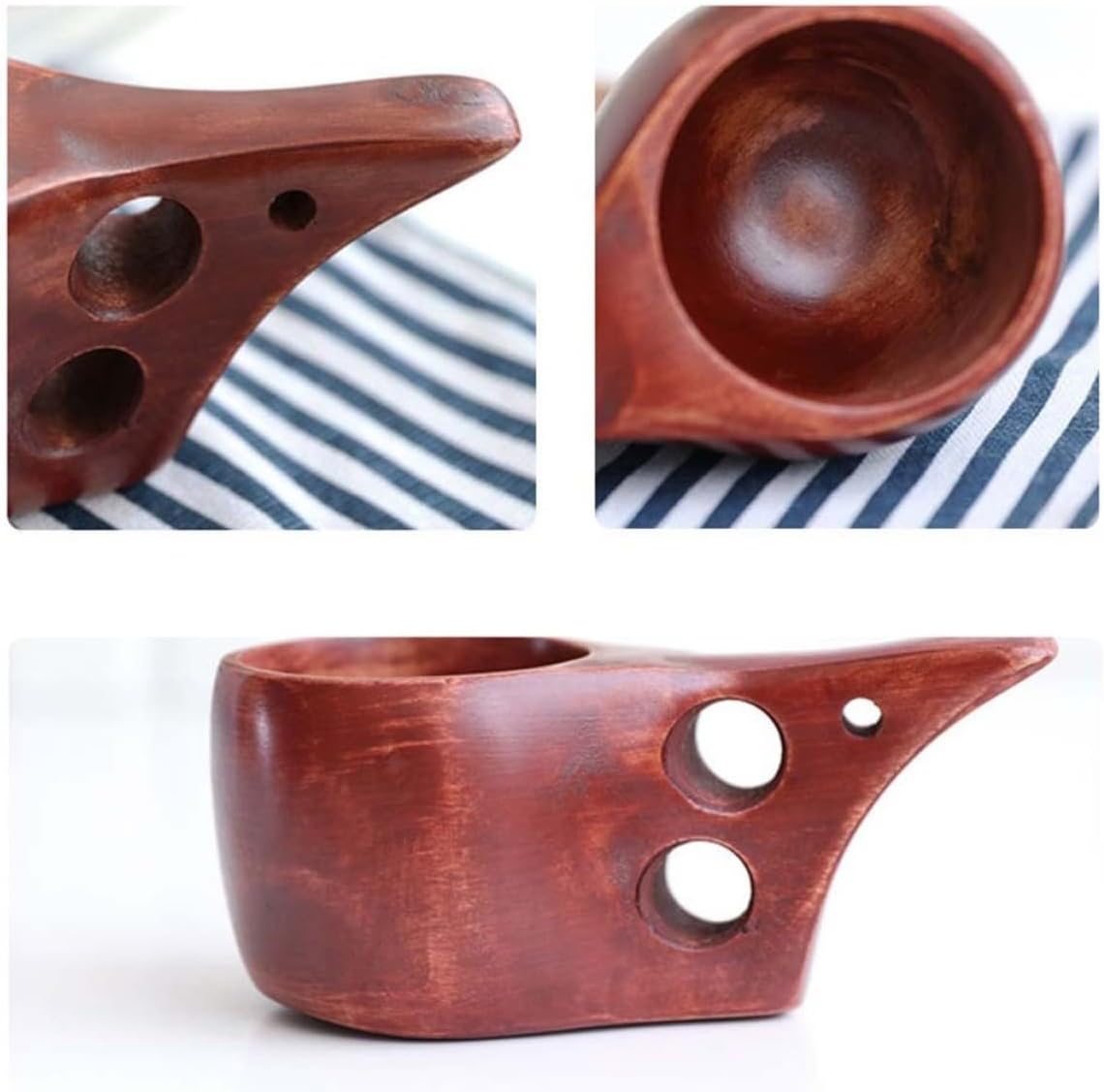 Wooden Cube Sugar Holder Jar with Lid for Coffee Shop Home