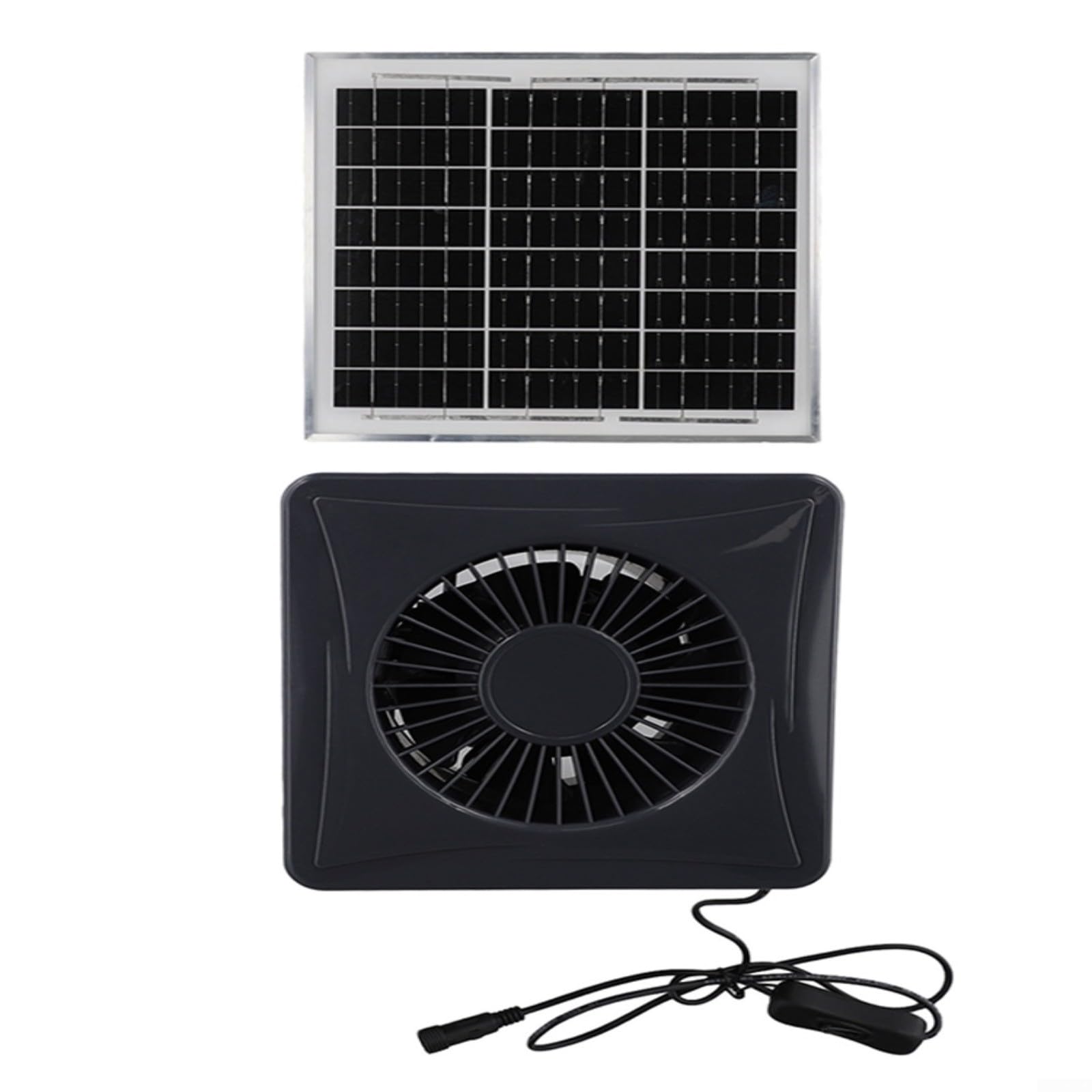 Ventilateur d'échappement solaire 12 V avec clapet anti-retour, ventilateur mural économe en énergie pour maison, garage, serre, extracteur d'air ABS (15,2 cm) (10,2 cm)
