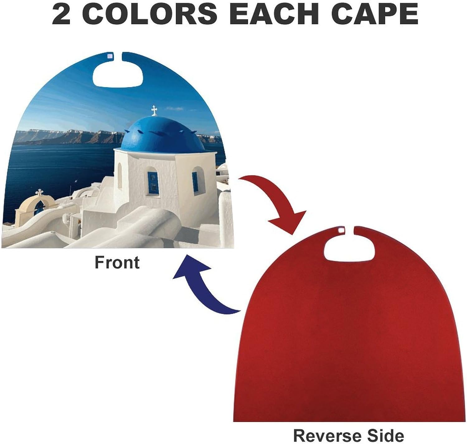 Renaissance Cape Halloween Costume for Men Women Santorini Greek Island Sea View Vintage Capelet for Cosplay Parties