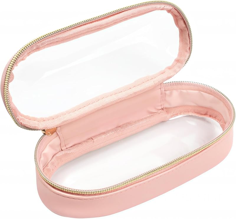 Necessaire transparente para maquiagem FFpaw com zíper, modelo CLEAR