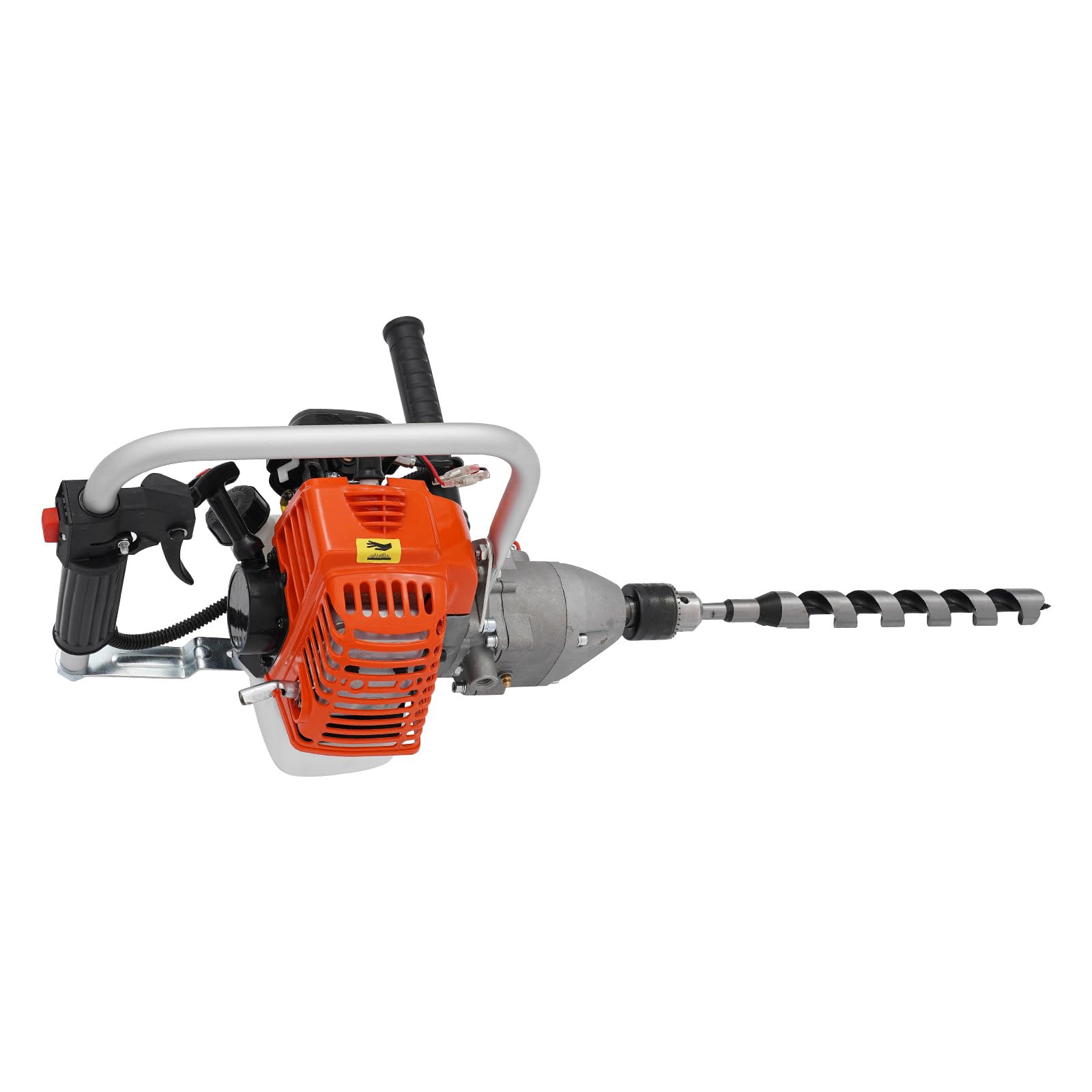 Wiertło do gleby na benzynę, 800 W, wiertło ogrodowe z 2 końcówkami Ø | Wiertło spalinowe z silnikiem o pojemności 25,4 cm³, bezprzewodowa wiertarka do ogrodnictwa, rolnictwa i budów na zewnątrz