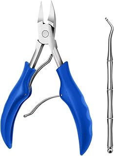 Pruie Kit de ferramentas para unhas encravadas 2 peças, alicate de unhas encravadas, alicate para unhas encravadas, tesoura para unhas encravadas e grossas
