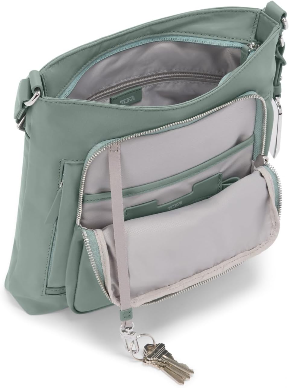 TUMI - Voyageur Tyler Crossbody - Nylon Crossbody Bag - Business, Travel Bag - Stain, Water-Resistant - Stylish Purse - Thyme - Image 3