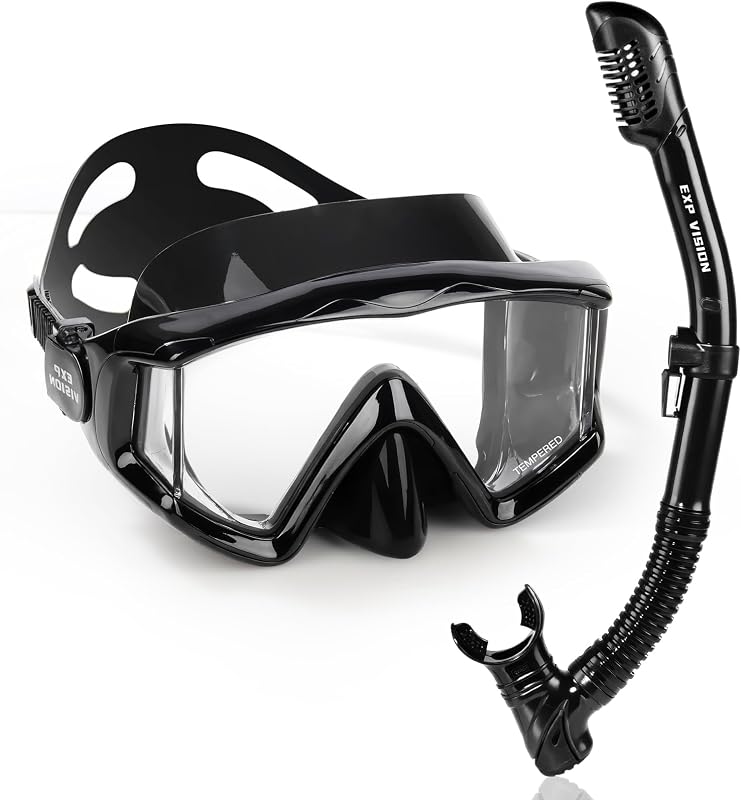 Máscara de buceo Pano 3 para adultos, máscara de snorkel de vidrio templado, máscara de natación antivaho, lentes de natación sin fugas con cubierta para la nariz, equipo de snorkel para snorkel, apnea, natación