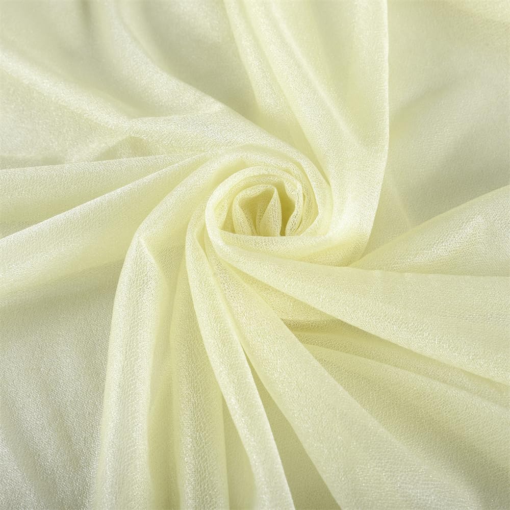 Highdi 2024 Tenture Mariage Plafond, Rideaux de Plafond Mousseline de Soie Tenture Mariage Semi Voile pour Arche de Mariage, Fête Prénatale (75x600cm,Bleu Ciel