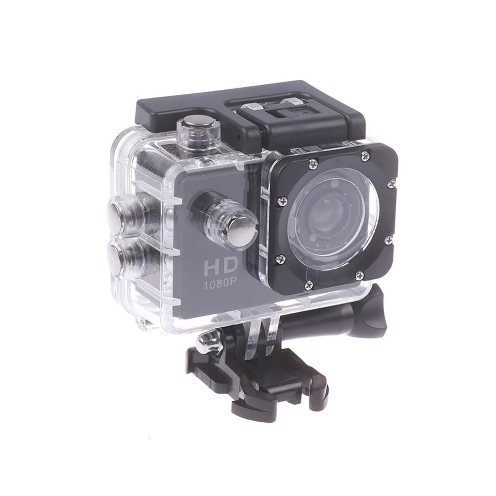 DV 1080P Waterproof Ultra HD WiFi Sports Action Camera Anti Shake | Records outdoor sports, travel, riding, helmet and action video with portable wide-angle camera functions(Black)-image-20