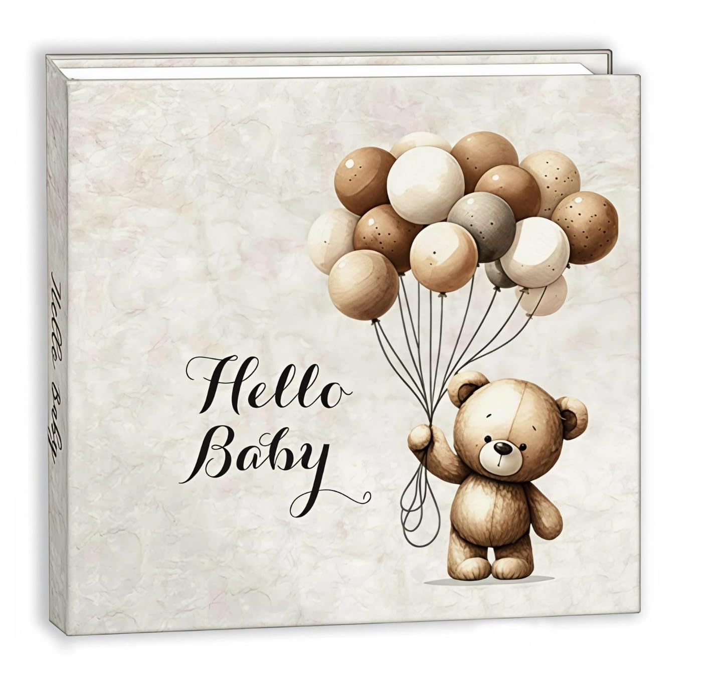 Babyalbum und Erinnerungsbuch perfekt für Jungen oder Mädchen, Teddybär-Design Baby erste 5 Jahre Babybuch, Baby-Erinnerungsbuch mit einzigartigem Stift, Hardcover mit 90 einzigartigen Seiten, Baby