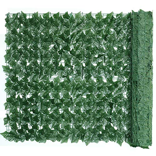 PNNP Artificial Ivy Fence Screening Roll 3m x 1m Artificial Hedges Panels Roll, Trellis with
