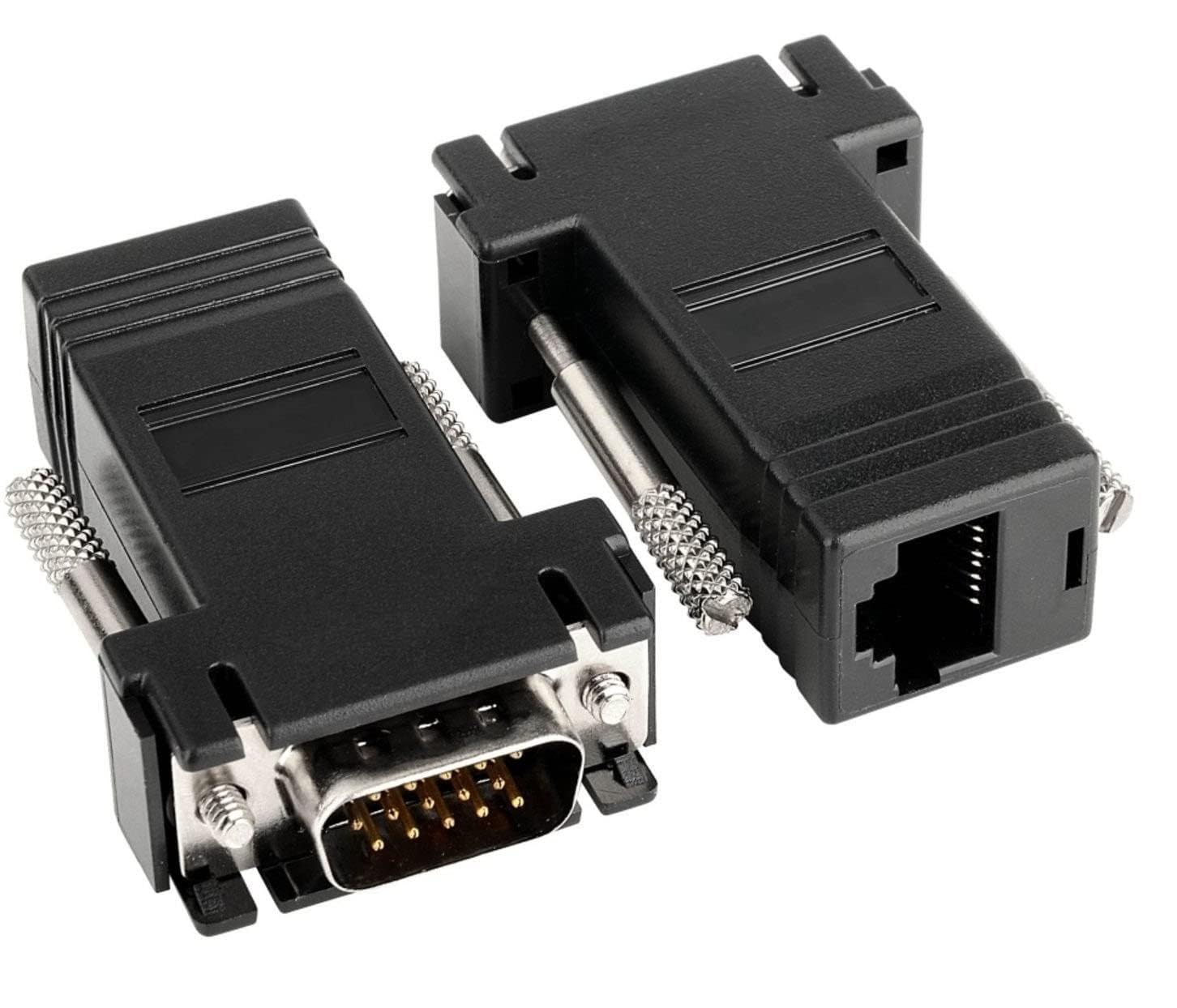 PAC VGA Extender 1 Pair | VGA Extender over Cat5 Cat6 RJ45 | USB LAN Card | Connect PC Laptop DVR to TV Projector Monitor | High Definition Signal Transmission | Black-image-19