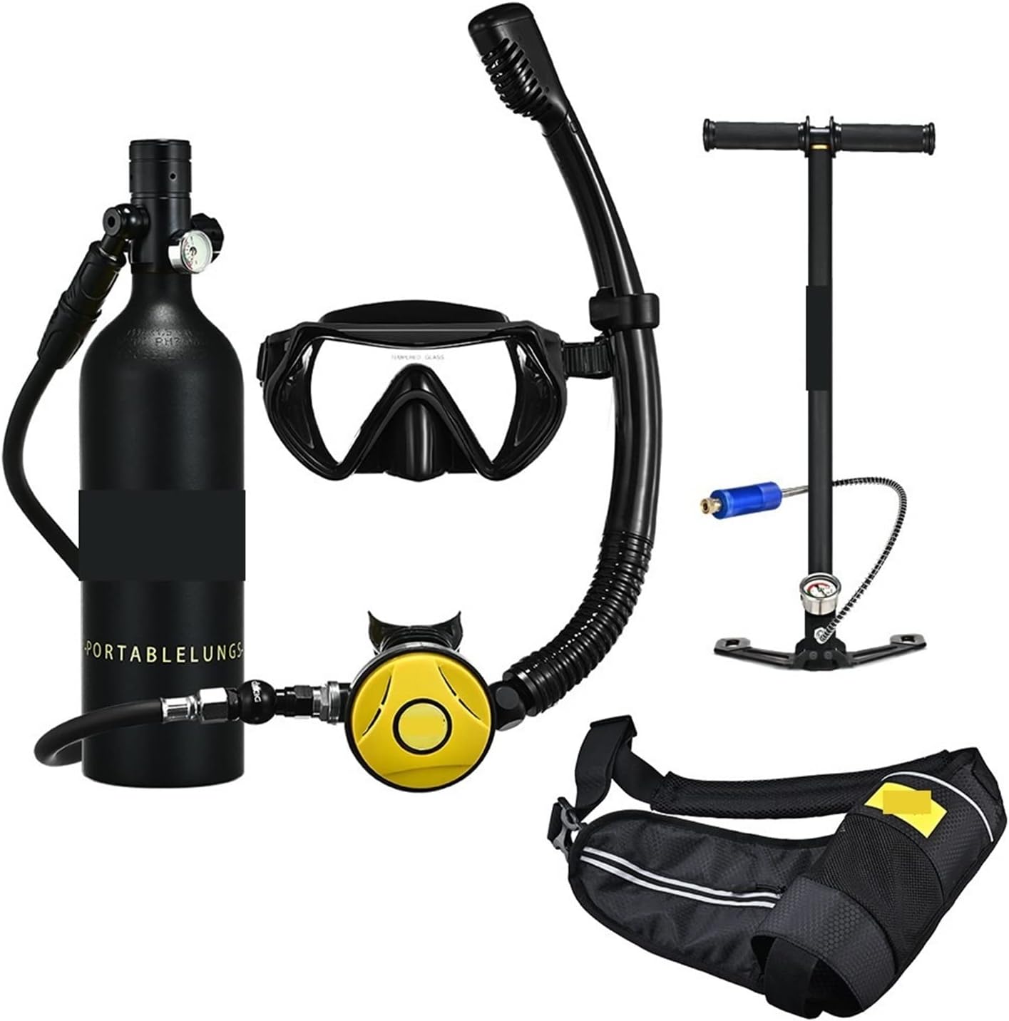 Snorkel Underwater Diving Rebreather Portable Deep Snorkeling Equipment - Dive Portable Lungs