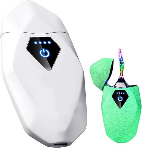 Encendedor, encendedor eléctrico de doble arco recargable por USB, resistente al viento, encendedor de plasma sin llama con indicador de batería LED