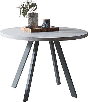 Zerifevni Round Dining Table, Mid Century Modern Small Round Dining Table 34.6 Inch, Leisure Coffee Table, Saving Space Table