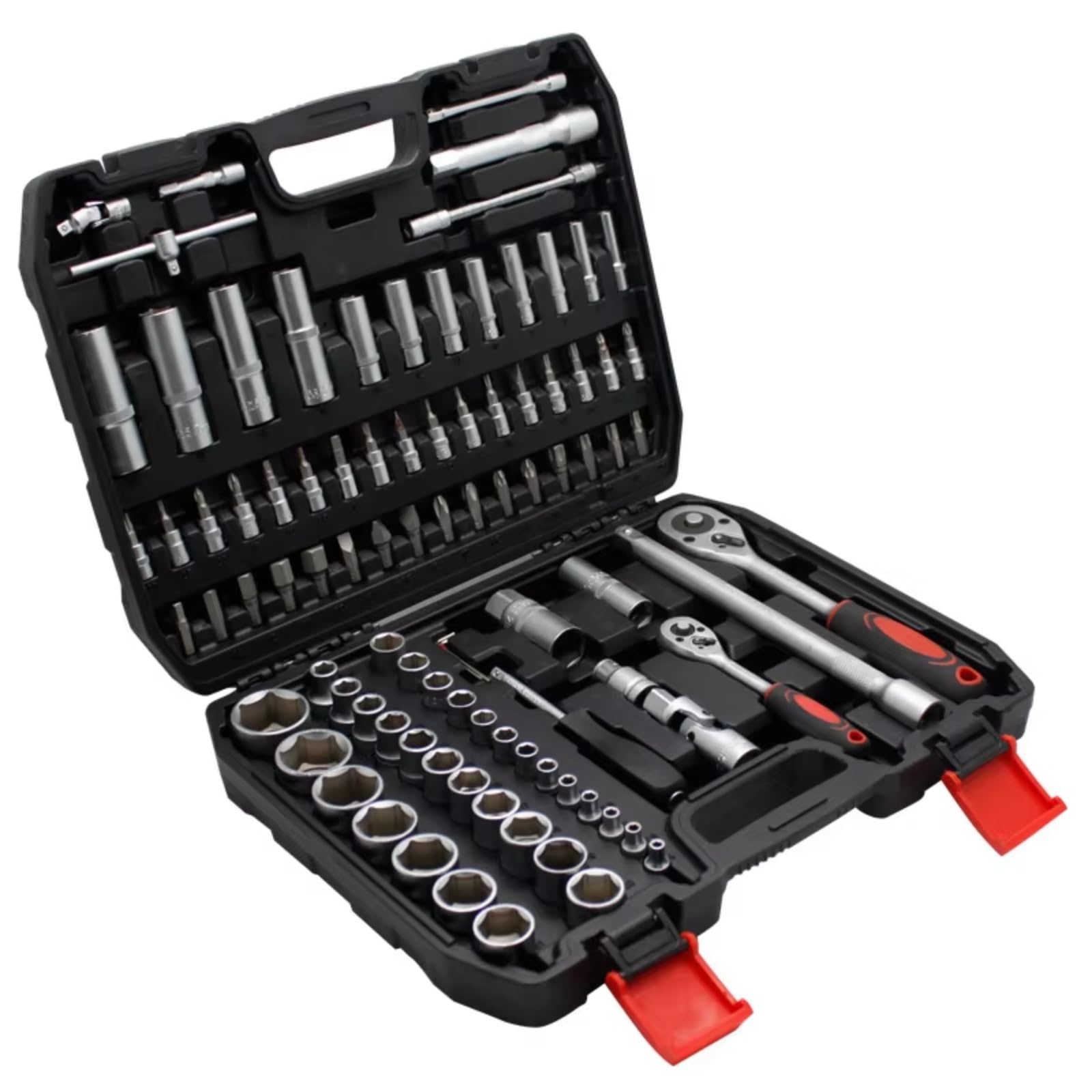 Chiavi a Cricchetto 94 Pezzi Set Strumenti Meccanica Presa Lunga Mars Maniglia A Cricchetto Punte Barra Prolunga Kit Di Strumenti Di Riparazione Combinato Chiave
