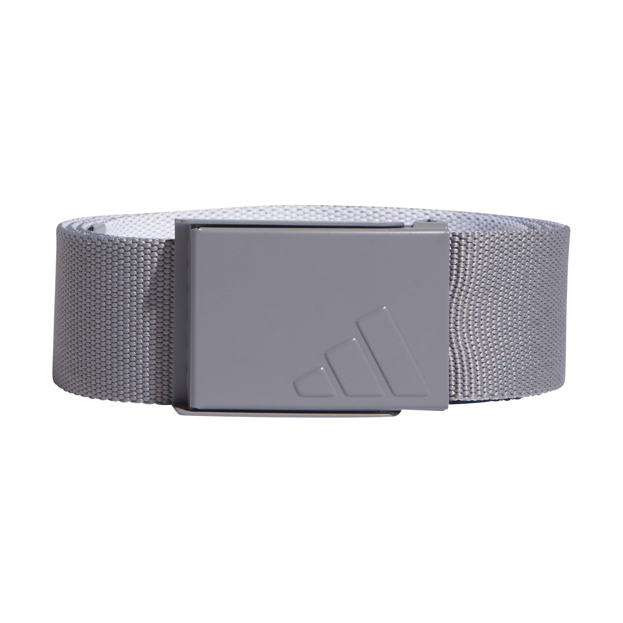 adidas Men's REVERSIBLE WEBBING BELT, Grey Three/White, One Size