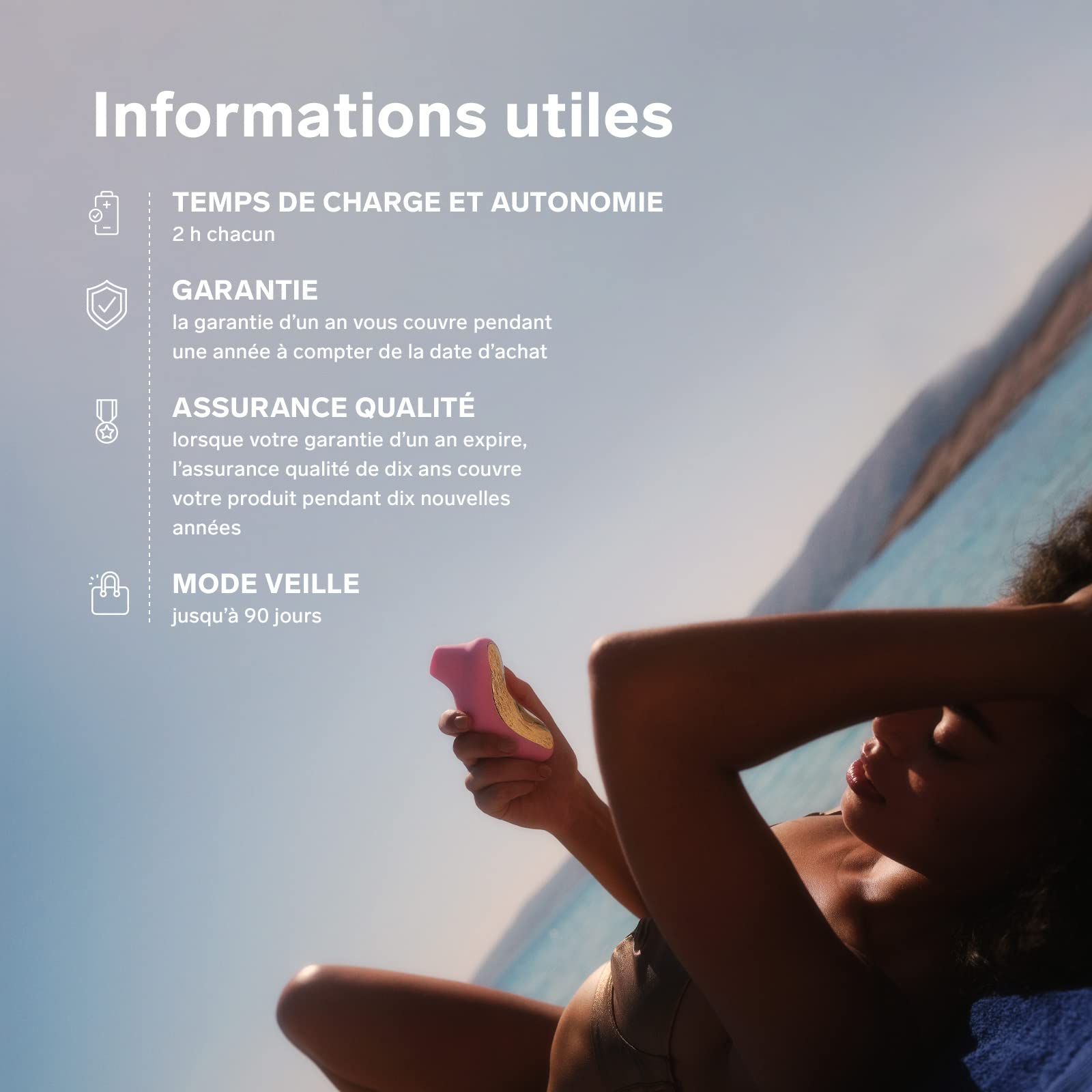 LELO SONA, Vibromasseur Sonique, Sex Toys Femme Stimulant à Pulsions, Étanche et Rechargeable, Cerise