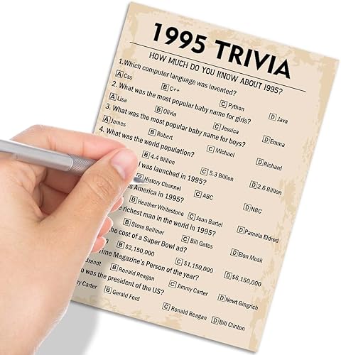 Miniatura 4 de QUPT Juegos de fiesta de 30 cumpleaños, juegos de trivia de 1994, suministros de fiesta de cumpleaños para adultos, divertido juego de fiesta de los