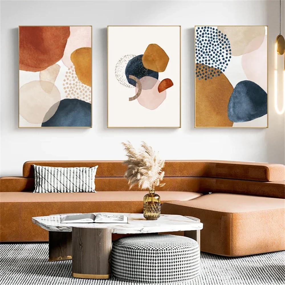 WUHBCZ Canvas Paints-Abstract Wall Art Geometric Line Watercolor Canvas Paiting Prints And Posters Wall Pictures For Living Room Kitchen Office Home Decor-60 * 70cm/3PCS (No Frame)