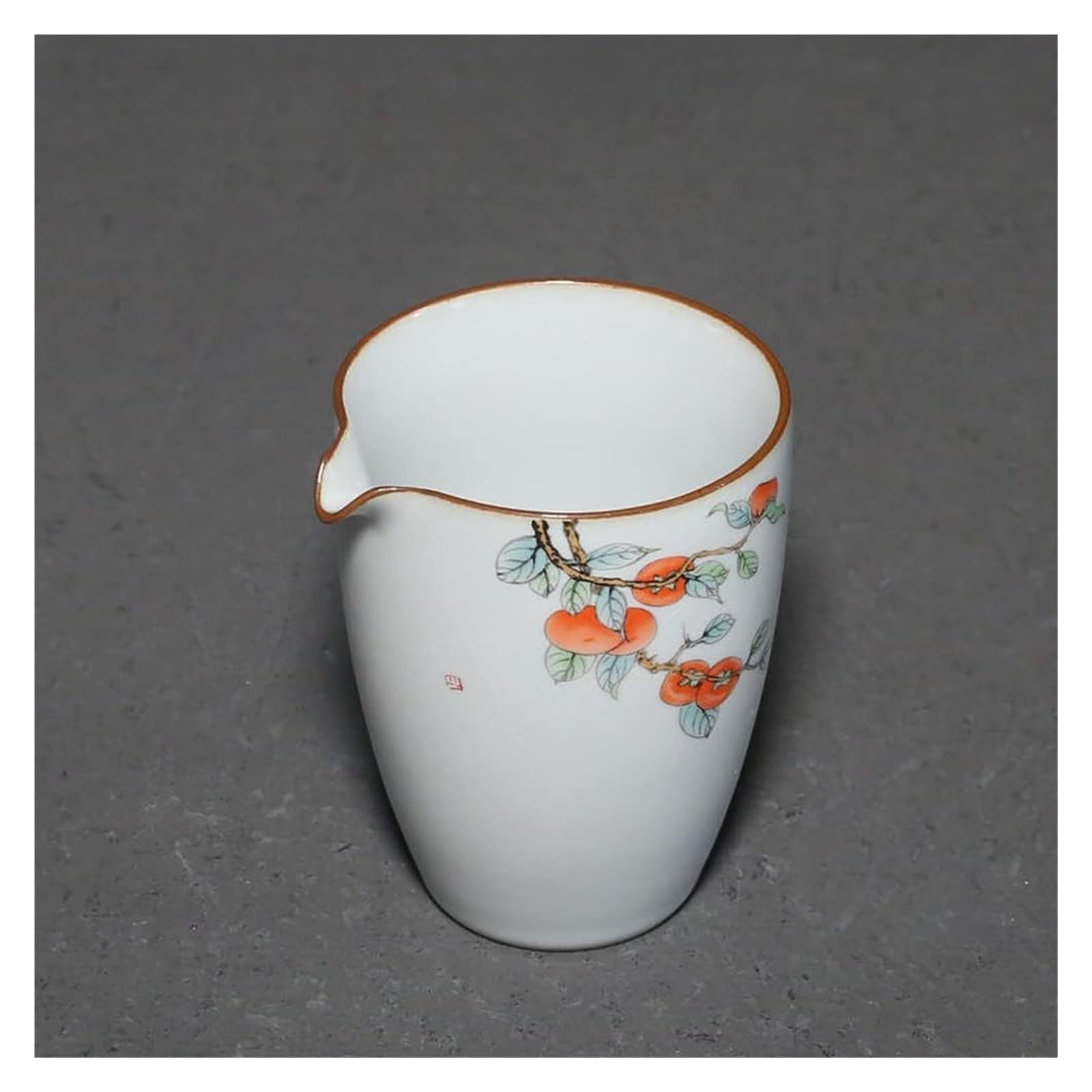 kubki, Filiżanka kawy, filiżanka herbaty, 200 ml ceramiczna Fair Cup wzór persymony Cha Hai zestaw do Kung Fu ceremonia parzenia